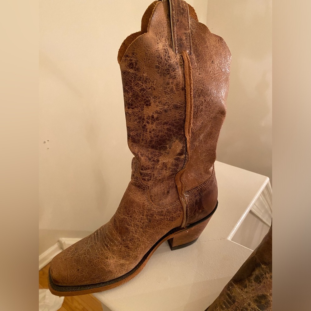 Cowboy boots, square toe. New, worn once.